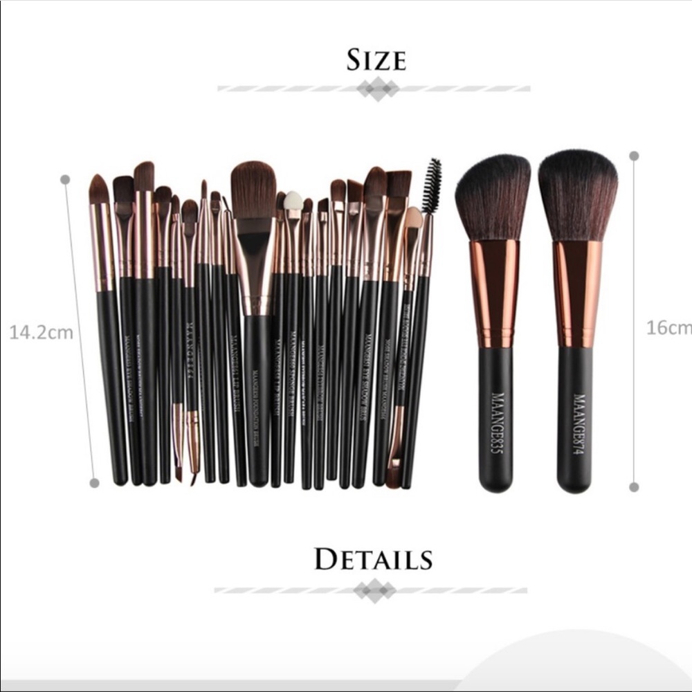 New 22 Brushes and Cosmetic Case!
